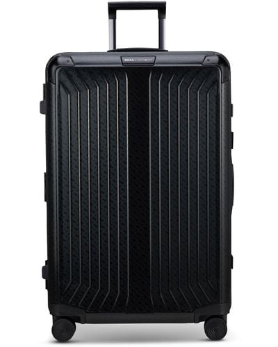 BOSS | Samsonite Anodised-aluminium Check-in Suitcase With Monograms - Black