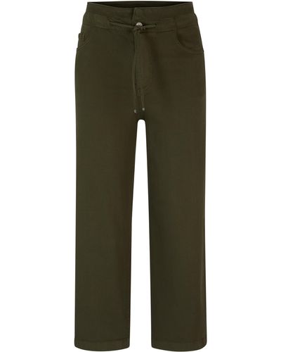 BOSS Relaxed-fit Broek Van Een Katoenmix - Groen