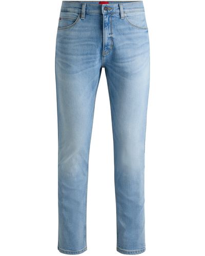 HUGO Slim-Fit Jeans aus hellblauem Stretch-Denim
