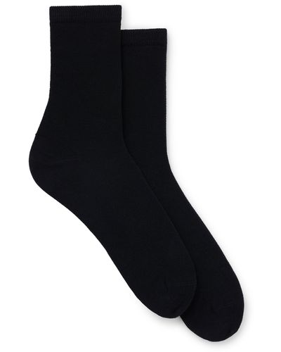 BOSS Twee Paar Korte Sokken Van Een Katoenmix Met Piquéstructuur - Zwart
