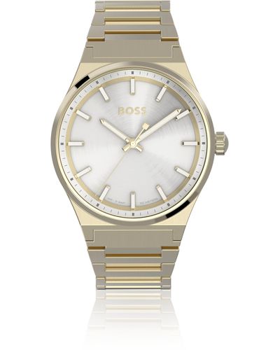 BOSS Gold-tone Watch With Link Bracelet Women's Watches - Metallic