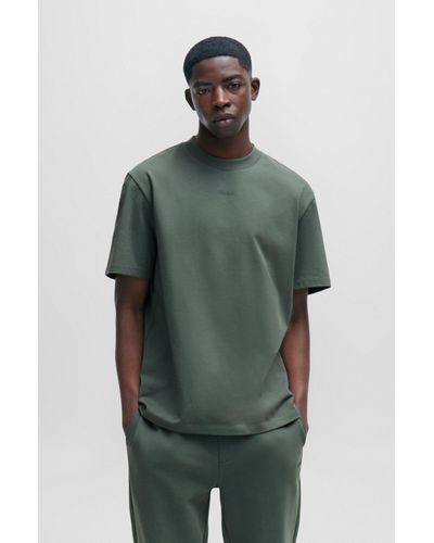 HUGO T-shirt Relaxed Fit en jersey de coton à logo imprimé - Vert