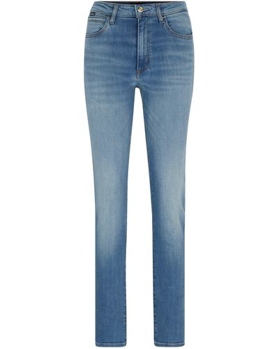BOSS Slim-fit Jeans Van Blauw Stretchdenim