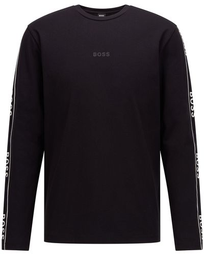 BOSS Twrapped Tape Long Sleeve T-shirt - Black