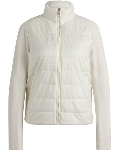 BOSS Wasserabweisende Jacke mit leichter Füllung - Weiß