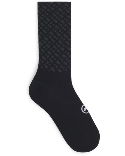 BOSS X ASSOS Cycling-Socken mit nahtloser Konstruktion und feuchtigkeitsableitenden Eigenschaften - Schwarz
