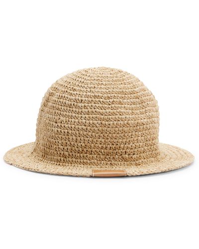 BOSS Cloche-style Bucket Hat In Cotton Raffia - Natural