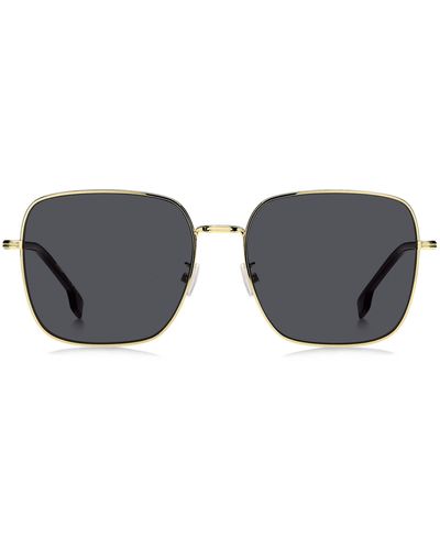 BOSS Goldfarbene Sonnenbrille mit charakteristischen Metalldetails - Mettallic