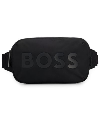 BOSS by HUGO BOSS Sac ceinture en tissu à motif avec logo - Noir