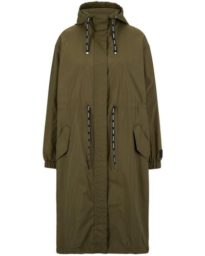 HUGO Relaxed-fit Parka Jacket In Recycled Fabric - Green
