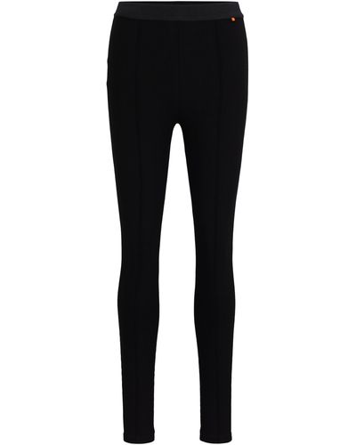 BOSS Extra Slim-fit legging Van Superelastische Jersey - Zwart