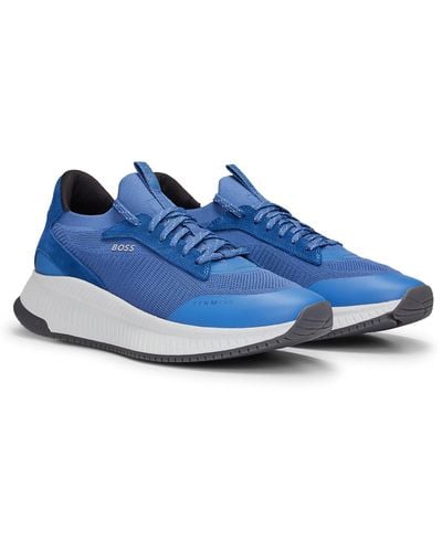 BOSS Ttnm Evo Sneakers With Knitted Upper - Blue