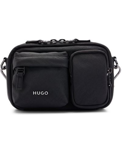 HUGO Crossbodytas Met Verstelbare Band Met Merkaccent - Zwart