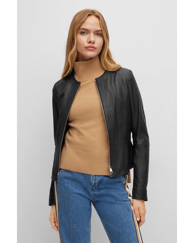 BOSS by HUGO BOSS Leather jackets for Women | Online Sale up to 77% off |  Lyst Australia