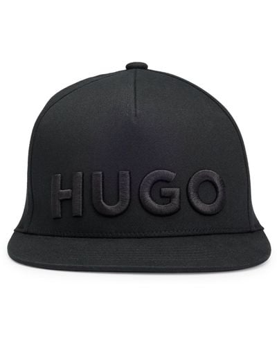 HUGO Flexfit®-pet Van Stretchkatoen Met 3d-logostiksel - Zwart
