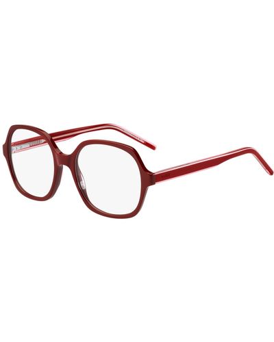 HUGO Red-acetate Optical Frames With Layered Temples