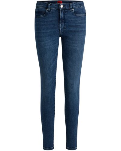 HUGO Blaue Skinny-Fit Jeans aus Stretch-Denim