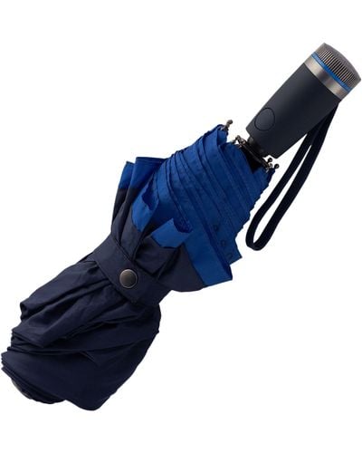 BOSS Taschenschirm mit blauem Rand
