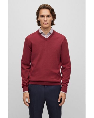 BOSS by HUGO BOSS V-neck sweaters for Men | Online Sale up to 50% off | Lyst