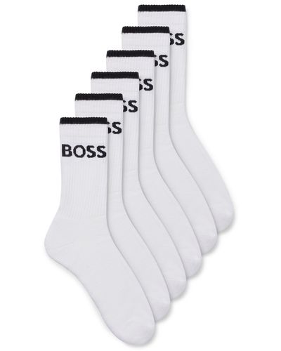 BOSS - Lot de deux paires de chaussettes courtes en coton mélangé BOSS x NFL