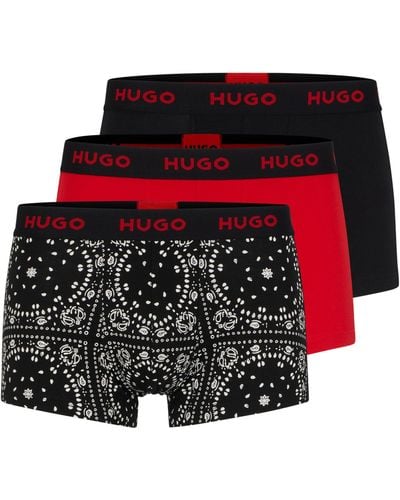 HUGO Design Boxer 3 Units - Red
