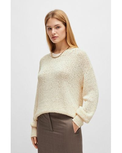 BOSS Knitted Sweater - Natural