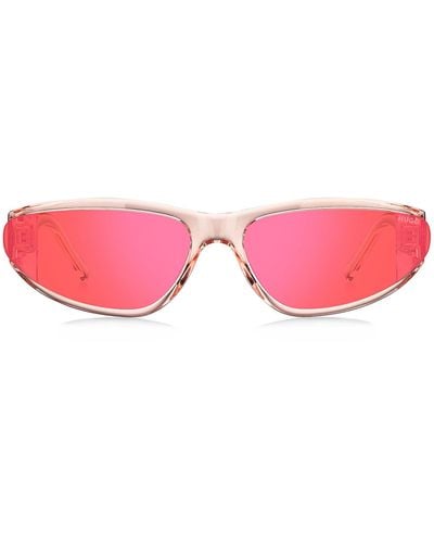 HUGO Sonnenbrille aus rosafarbenem Acetat mit tonalen Gläsern - Pink