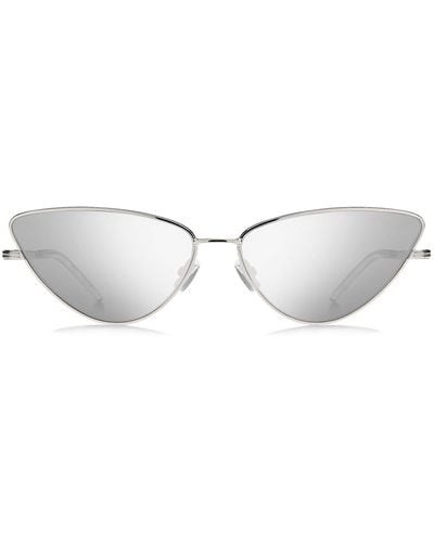 BOSS Cateye-zonnebril Van Staal Met Kenmerkende Details - Metallic