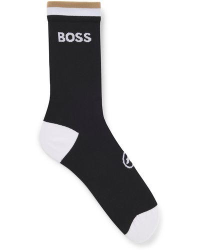 BOSS X ASSOS Cycling-Socken mit nahtloser Konstruktion und feuchtigkeitsableitenden Eigenschaften - Schwarz