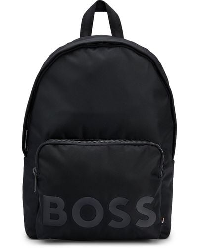 BOSS Backpack With Tonal Logo Detail - Black