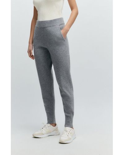 BOSS Knitted Pants In Virgin Wool And Cashmere - Gray