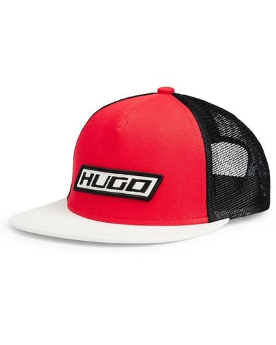 HUGO Trucker Cap In Cotton Twill With Racing-inspired Details