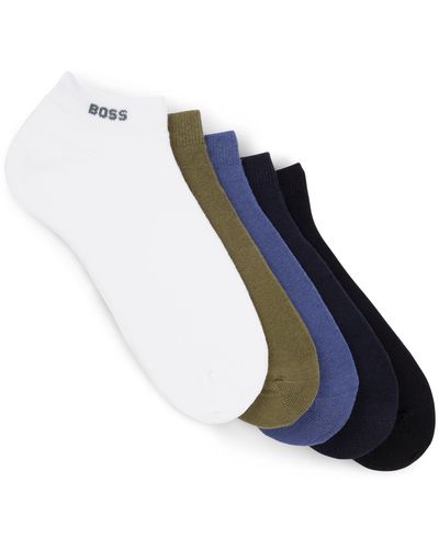 BOSS Fünfer-Pack Sneakers-Socken aus Baumwoll-Mix - Blau
