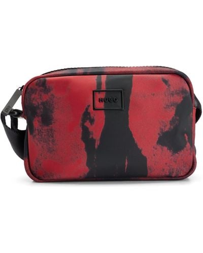 HUGO Reporter Bag With Seasonal Pattern - Red