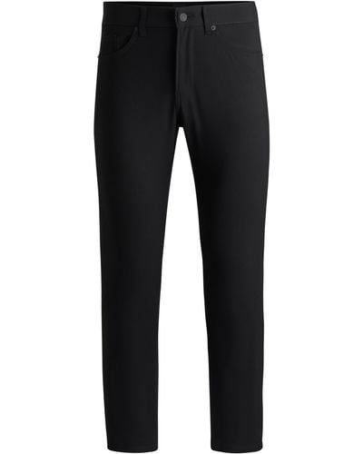 BOSS Slim-fit Jeans Van Geweven Stretchmateriaal - Zwart