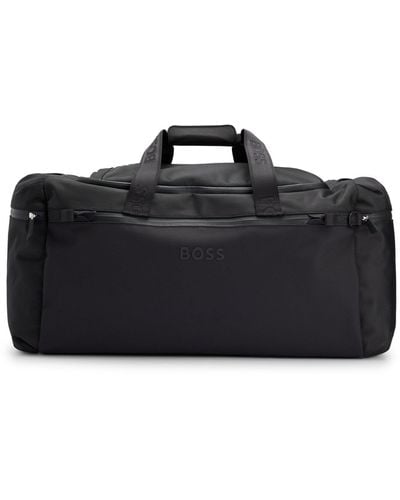 BOSS Logo-detail Holdall With Branded Backpack Straps - Black
