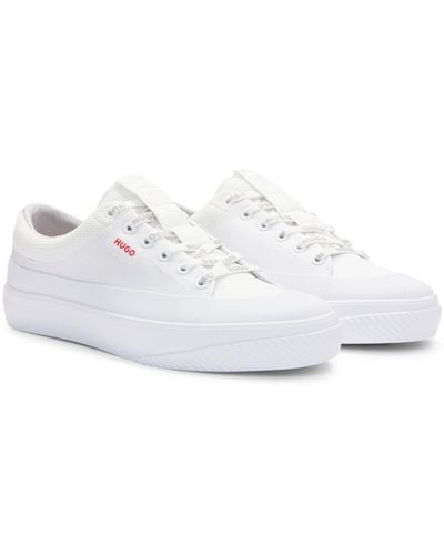 HUGO Low-top Sneakers With Branded Laces - White