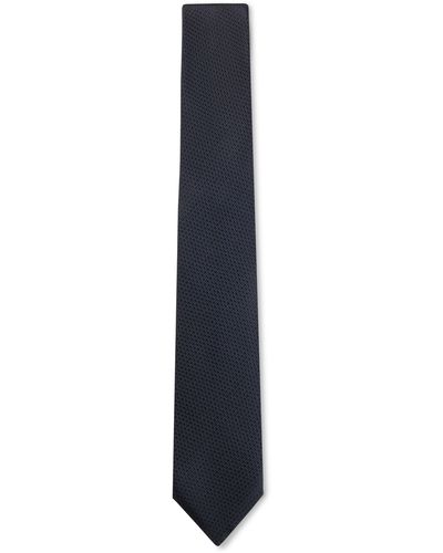 BOSS Krawatte aus strukturiertem Seiden-Jacquard - Blau