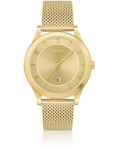 BOSS Gold-effect Watch With Tonal Dial - Metallic