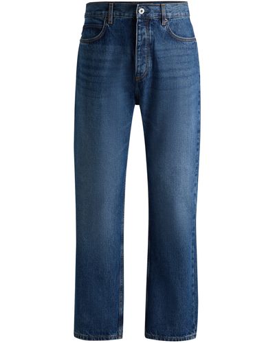 HUGO Baggy-Fit Jeans aus blauem Denim