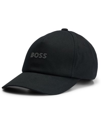 BOSS by HUGO BOSS Cotton-twill Cap With Hd Logo - Black