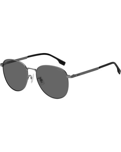 BOSS Steel And Beta-titanium Sunglasses With Black End-tips Men's Eyewear