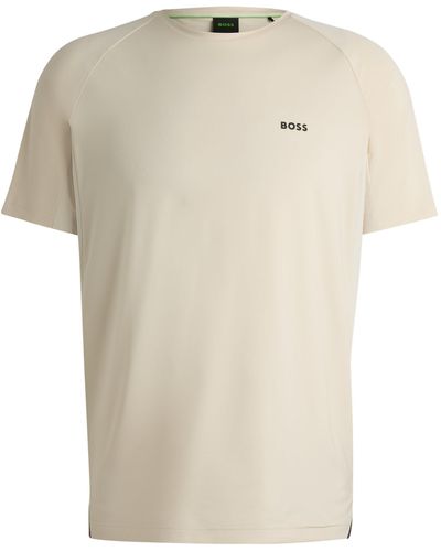 BOSS T-Shirt aus verschiedenen Materialien mit Performance-Stretch - Natur