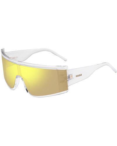 HUGO Clear-acetate Sunglasses With Yellow Mask Men's Eyewear - Multicolour