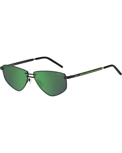 HUGO Double-bridge Sunglasses With Green Lenses Men's Eyewear