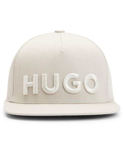 HUGO Flexfit®-pet Van Stretchkatoen Met 3d-logostiksel - Wit