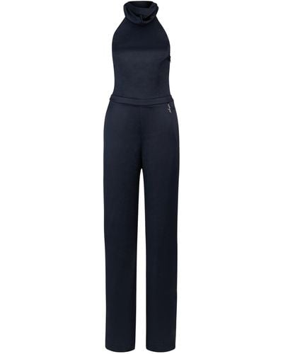 HUGO Jumpsuit Van Satijn Met Strikhals - Blauw