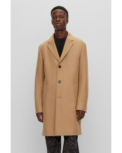 Hugo boss mens overcoat cheap sale
