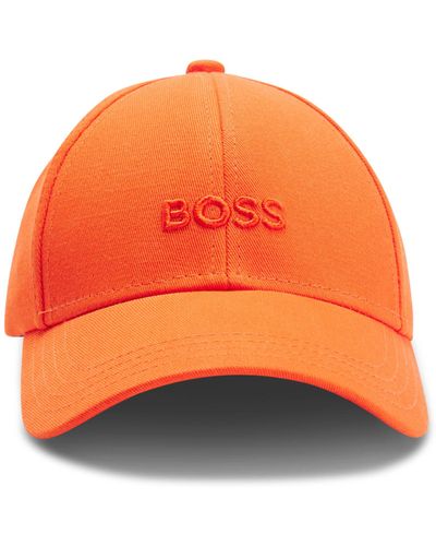 BOSS by HUGO BOSS Pet Van Katoenen Twill Met Logostiksel - Oranje