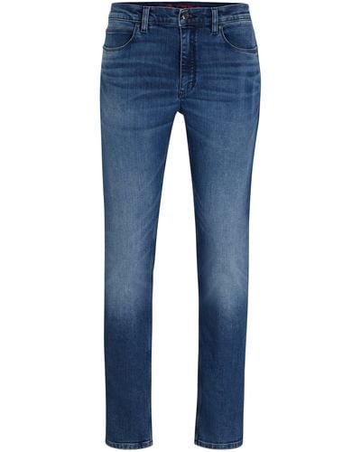 HUGO Blaue Extra Slim-Fit Jeans aus bequemem Stretch-Denim